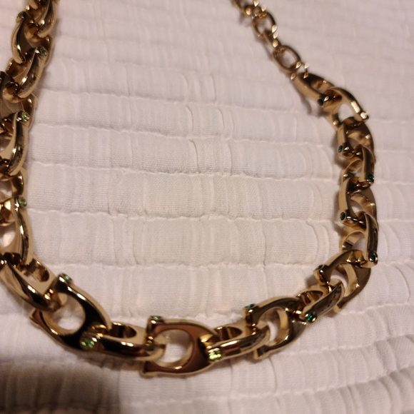 Coach Chunky Signature Chain Link Goldtone Necklace brand new - Picture 4 of 4